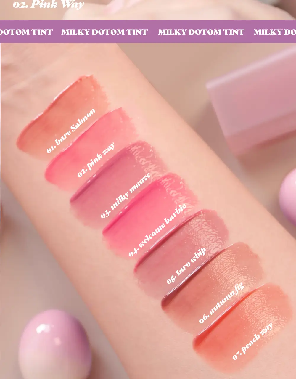[NEW/유리알광] 태오앤더 밀키도톰 틴트 7colors 상세페이지 9